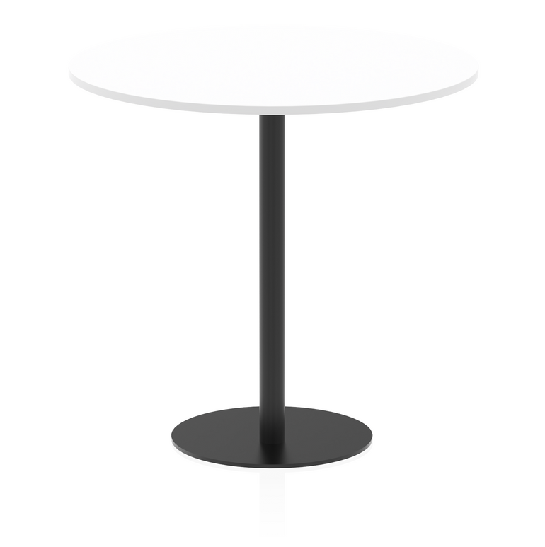 Italia Round Poseur Table Black Leg