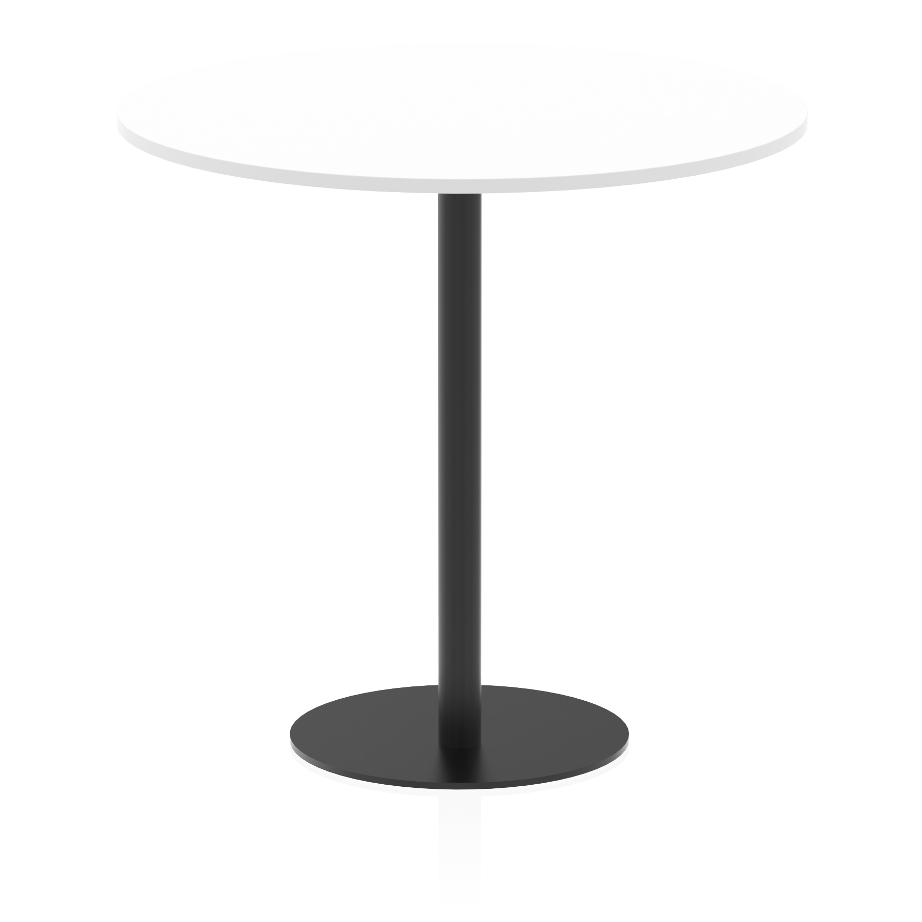 Italia Round Poseur Table Black Leg