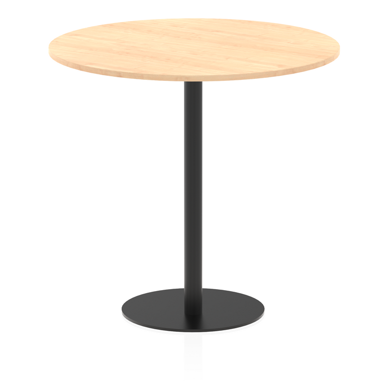 Italia Round Poseur Table Black Leg