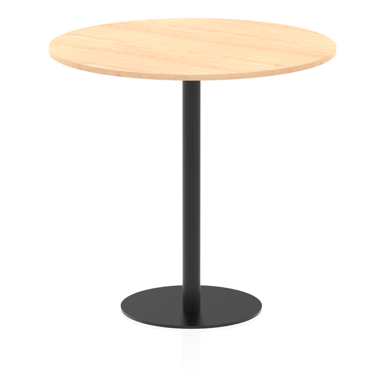 Italia Round Poseur Table Black Leg