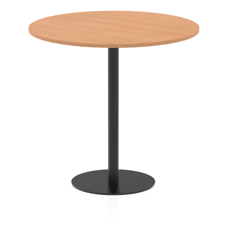 Italia Round Poseur Table Black Leg