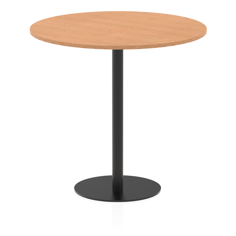 Italia Round Poseur Table Black Leg