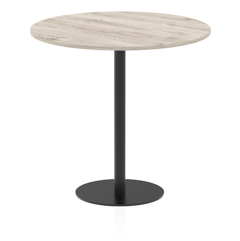 Italia Round Poseur Table Black Leg