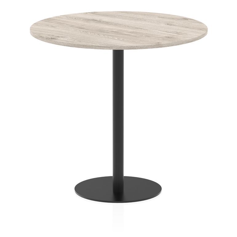 Italia Round Poseur Table Black Leg