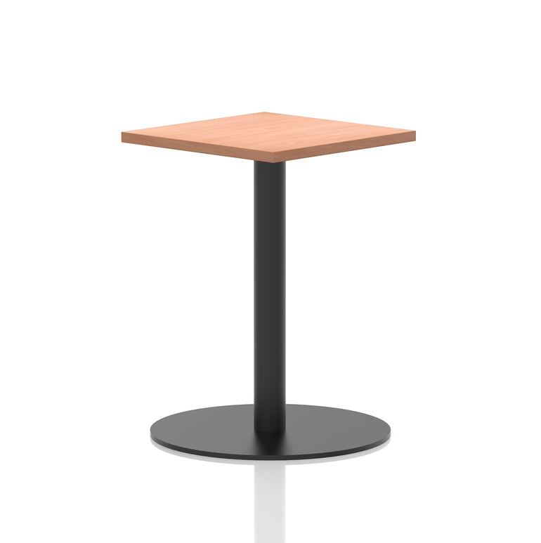 Italia Square Poseur Table Black Leg
