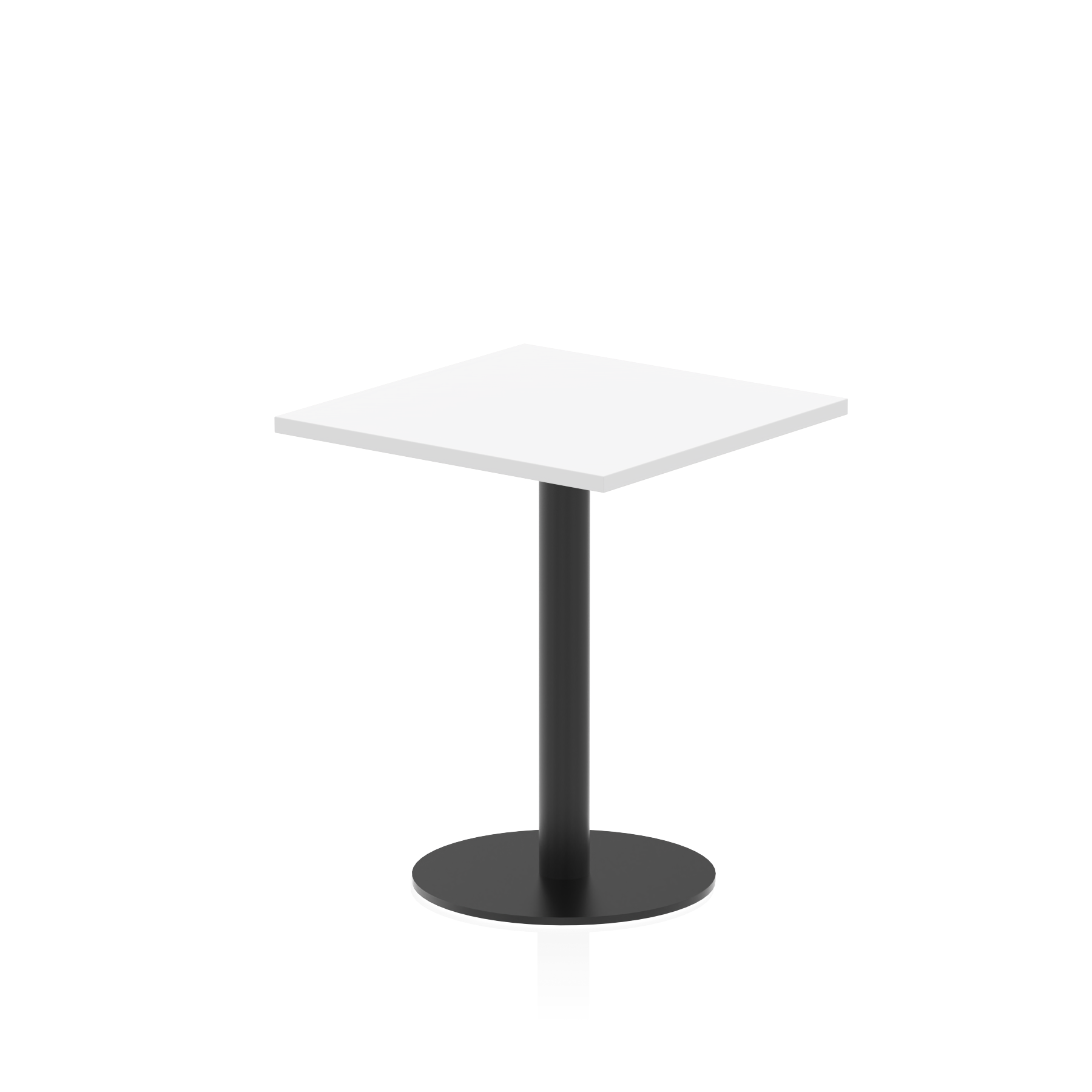 Italia Square Poseur Table Black Leg