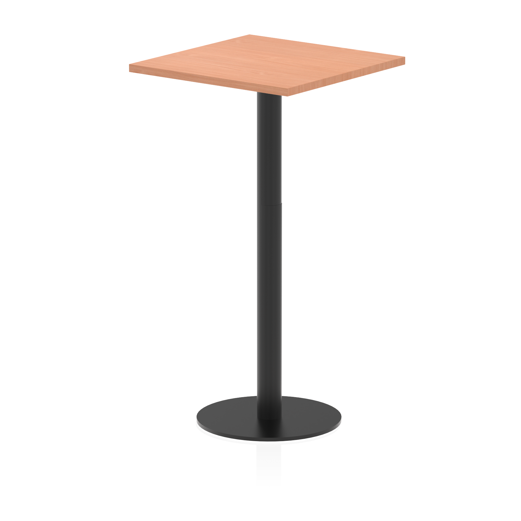 Italia Square Poseur Table Black Leg