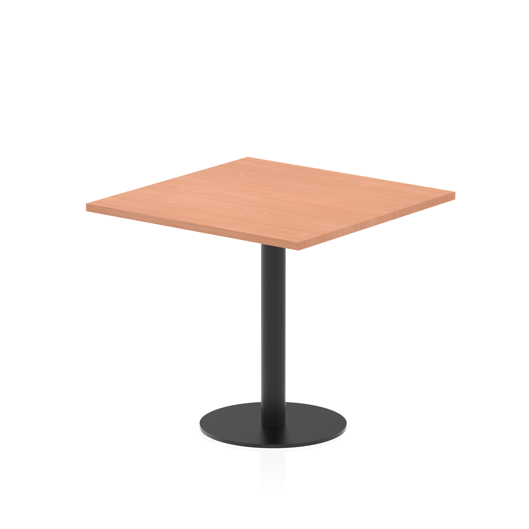 Italia Square Poseur Table Black Leg