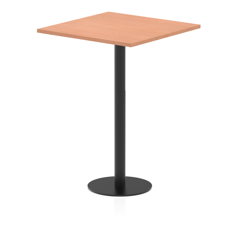 Italia Square Poseur Table Black Leg