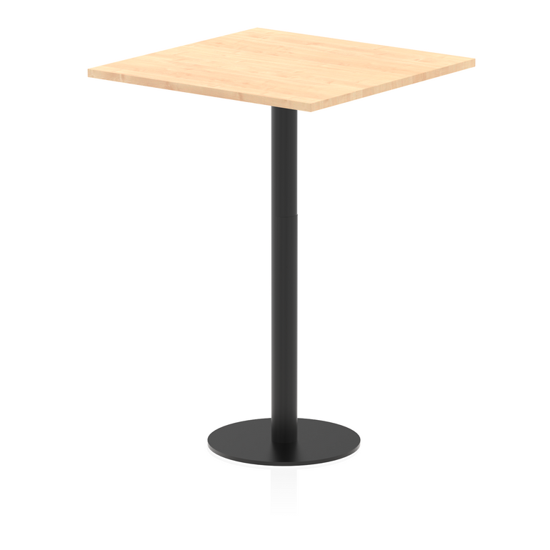 Italia Square Poseur Table Black Leg