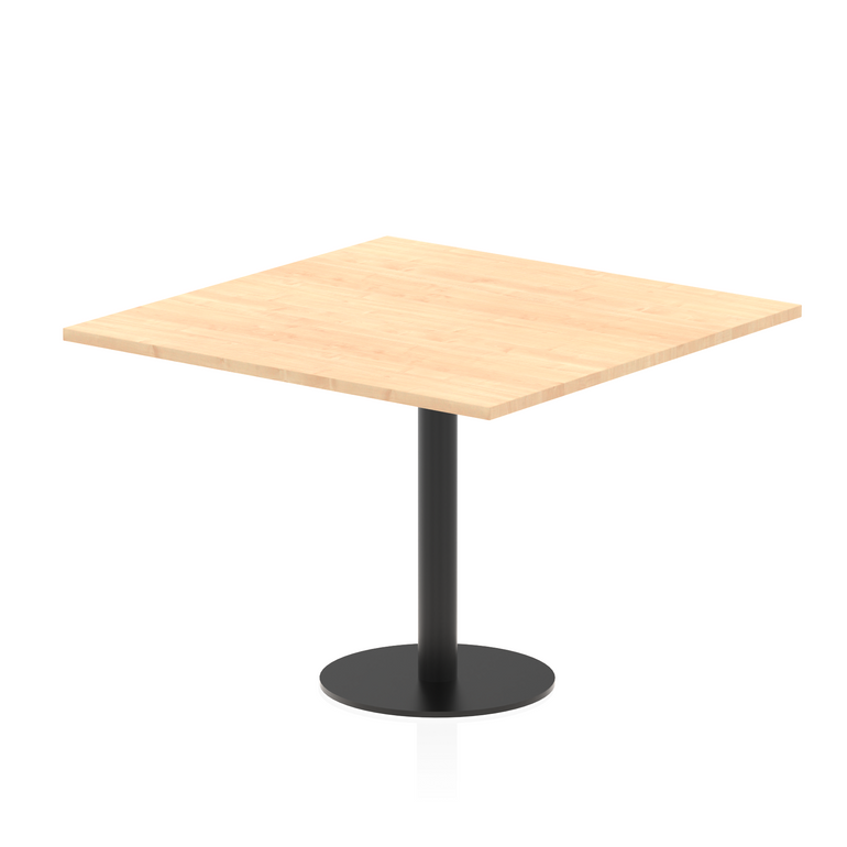 Italia Square Poseur Table Black Leg