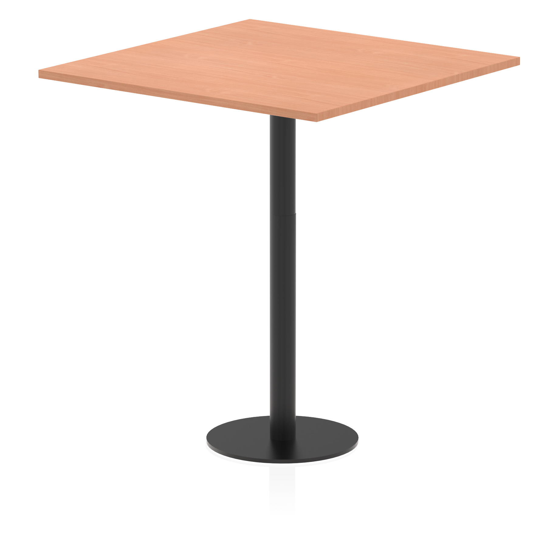 Italia Square Poseur Table Black Leg