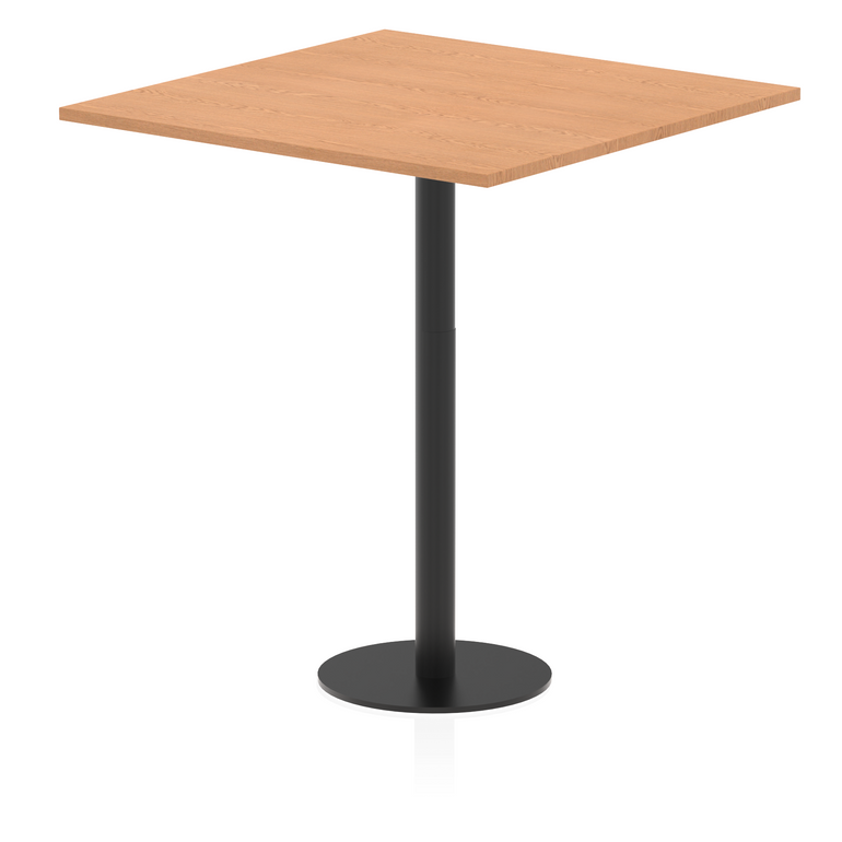 Italia Square Poseur Table Black Leg