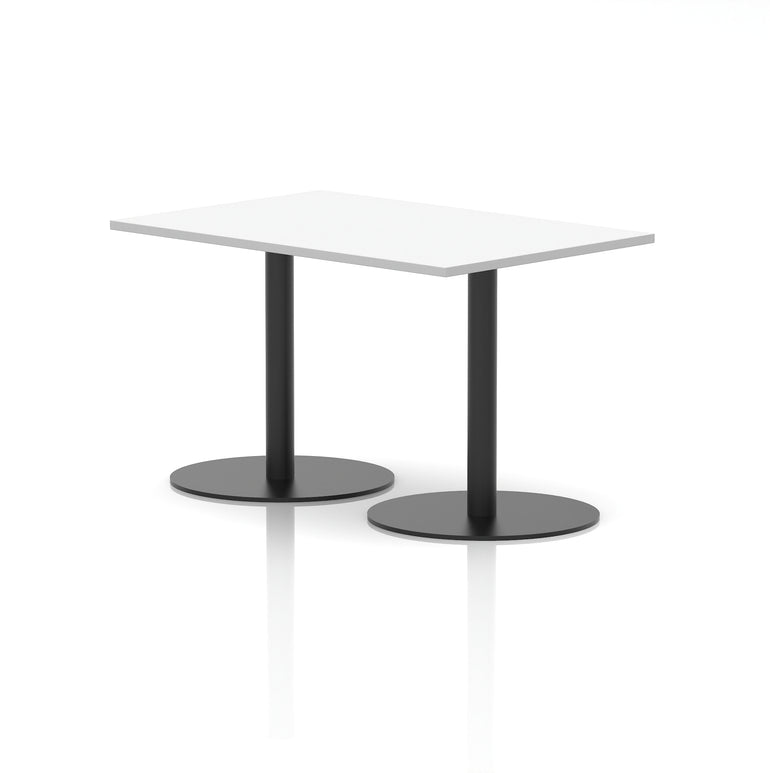 Italia Rectangular Poseur Table Black Leg