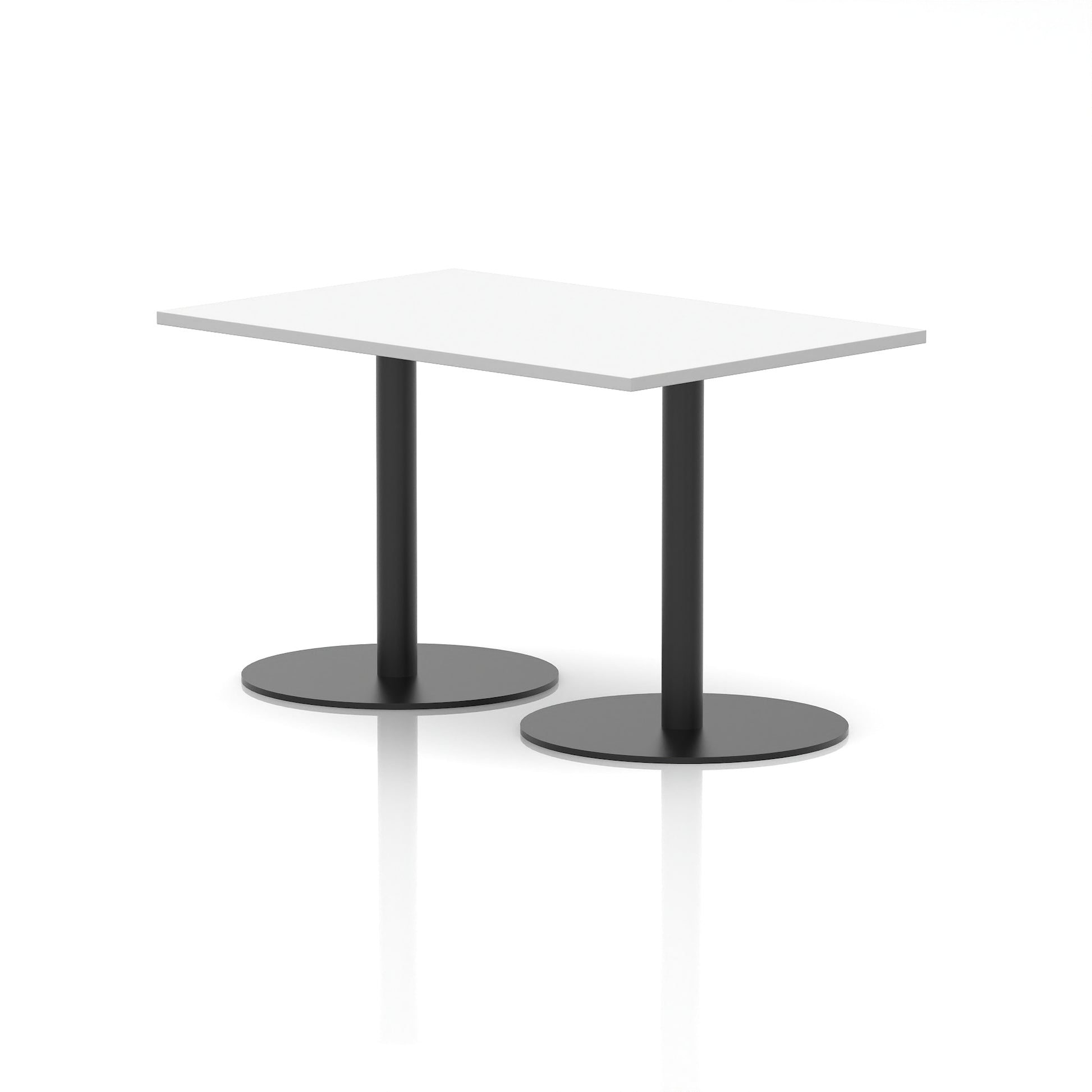 Italia Rectangular Poseur Table Black Leg