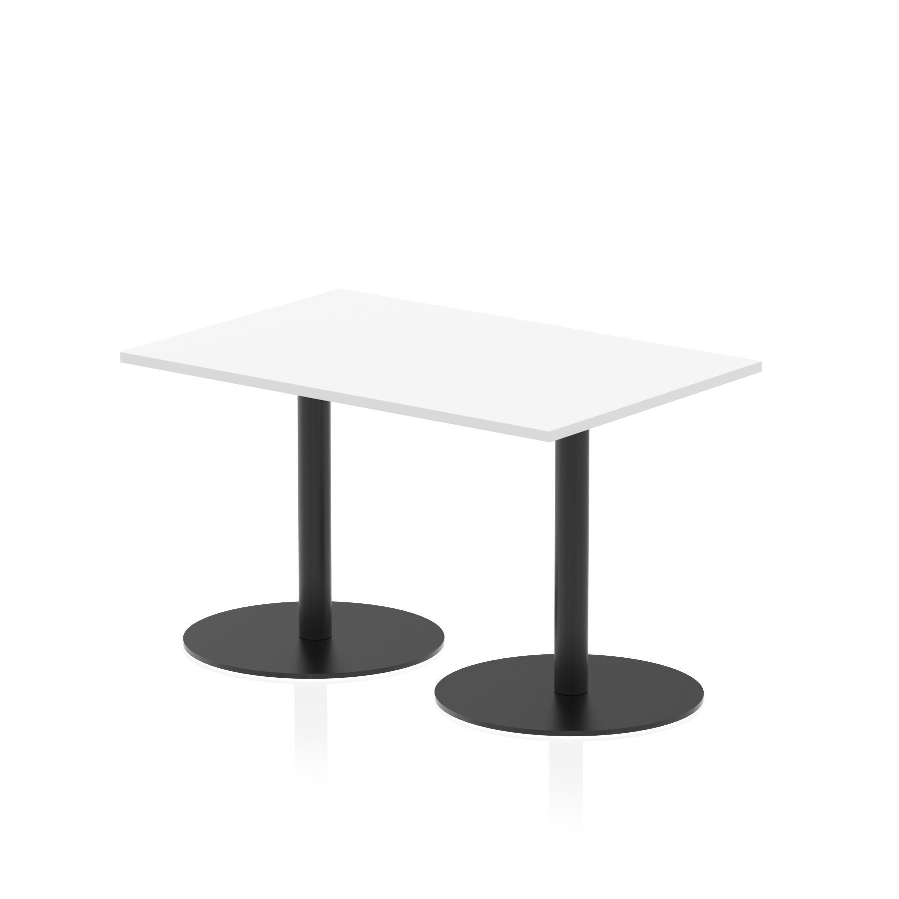 Italia Rectangular Poseur Table Black Leg