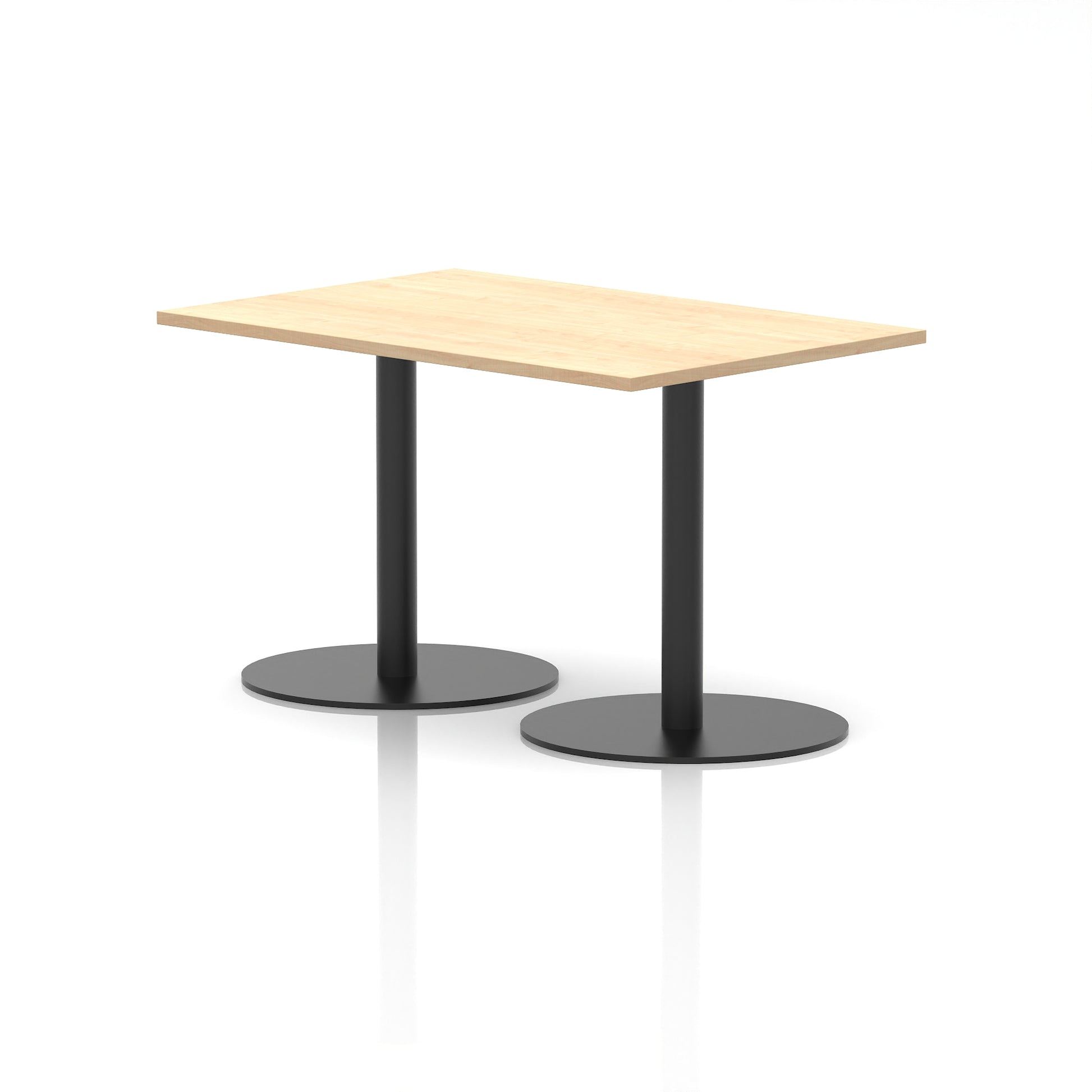 Italia Rectangular Poseur Table Black Leg