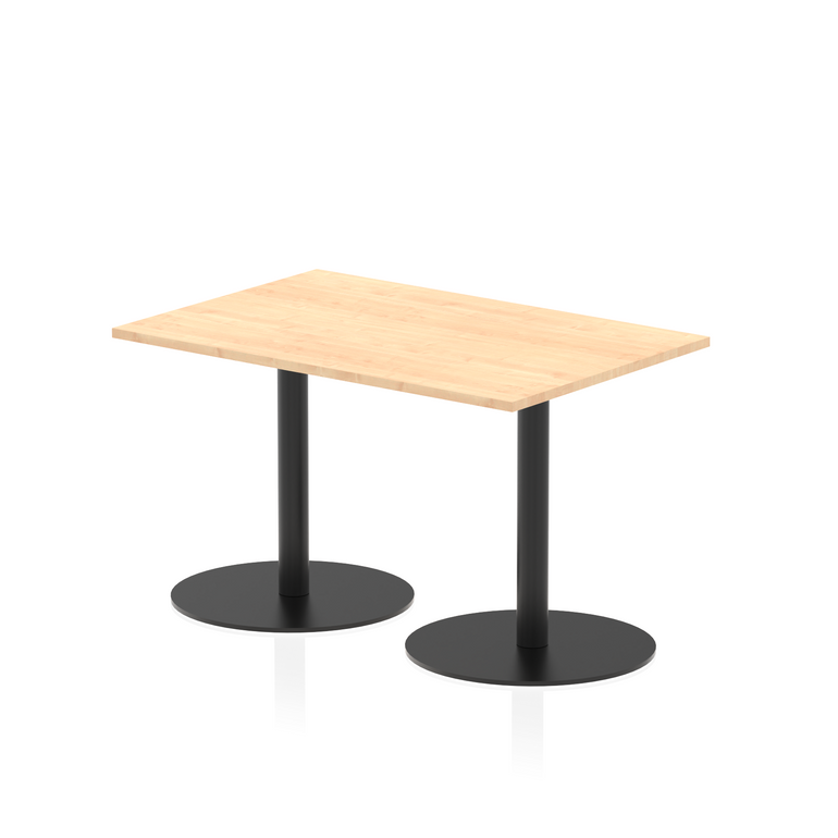 Italia Rectangular Poseur Table Black Leg