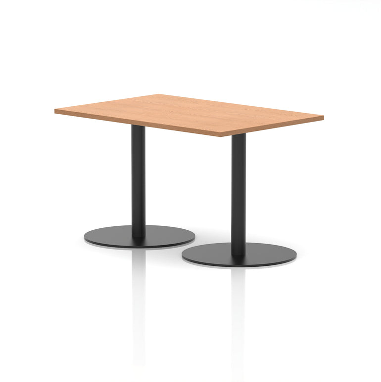 Italia Rectangular Poseur Table Black Leg