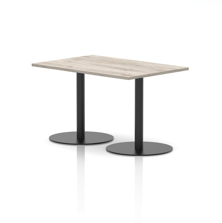 Italia Rectangular Poseur Table Black Leg