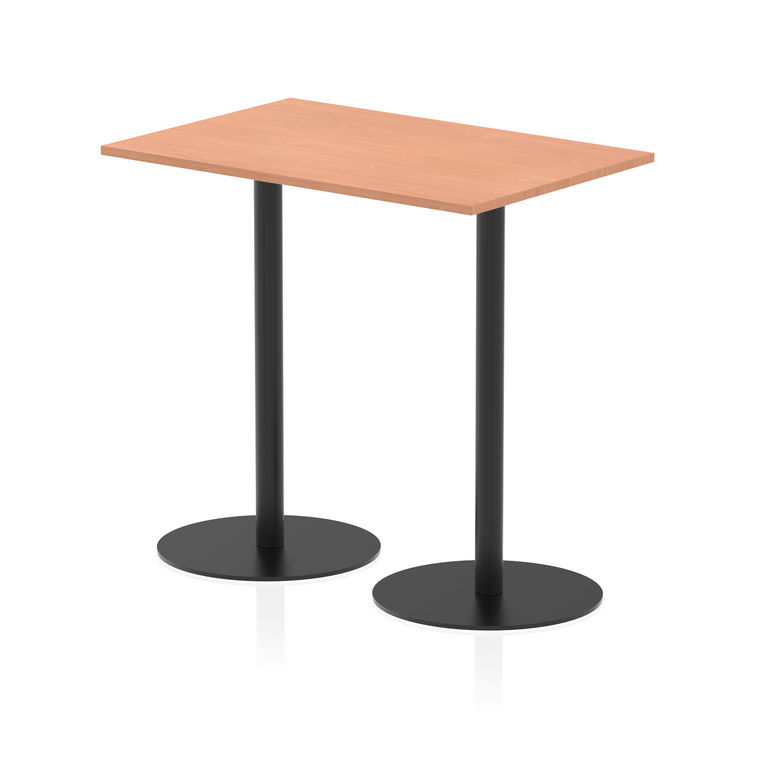 Italia Rectangular Poseur Table Black Leg