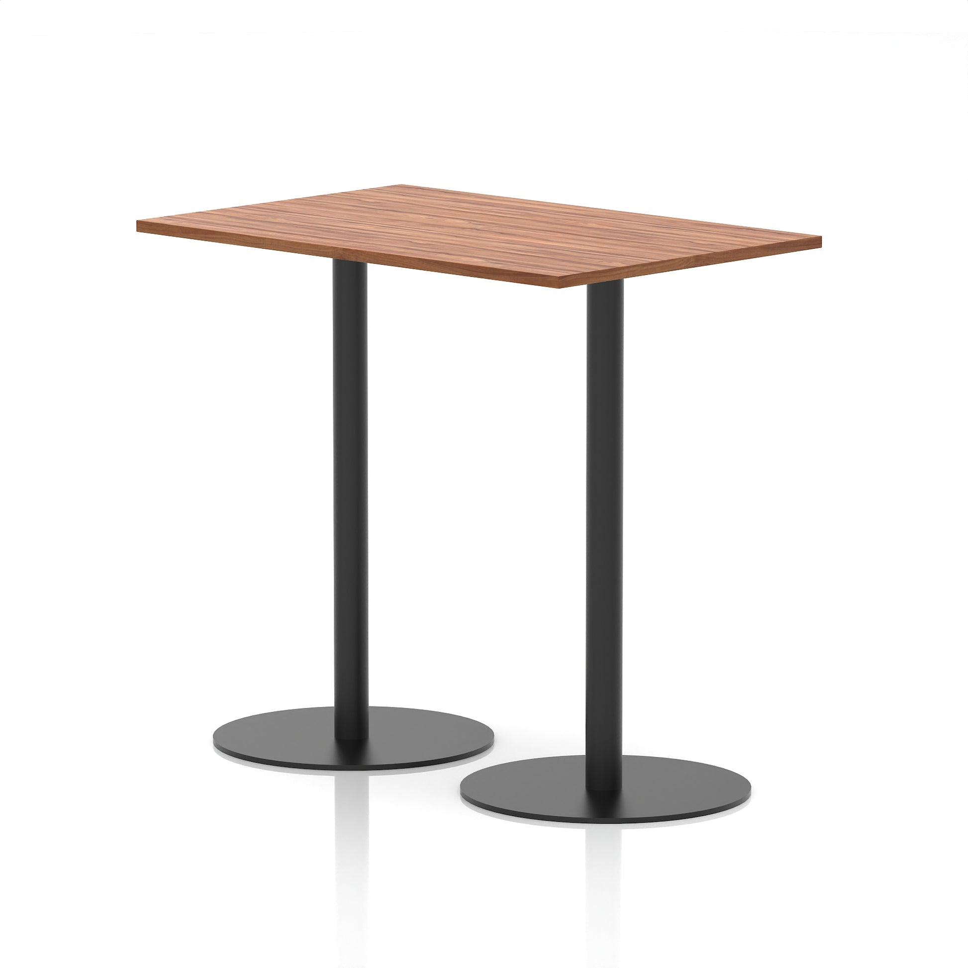 Italia Rectangular Poseur Table Black Leg