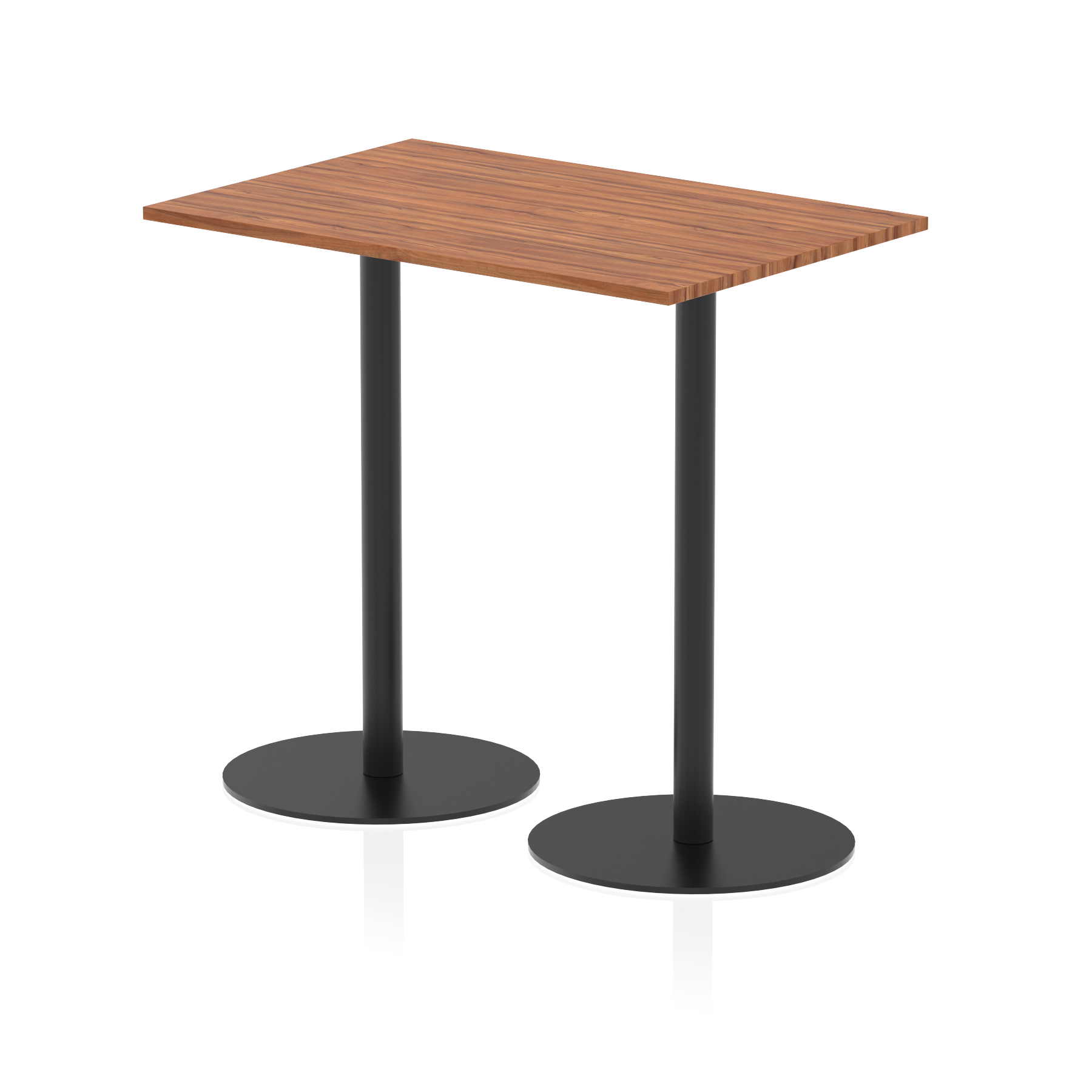 Italia Rectangular Poseur Table Black Leg