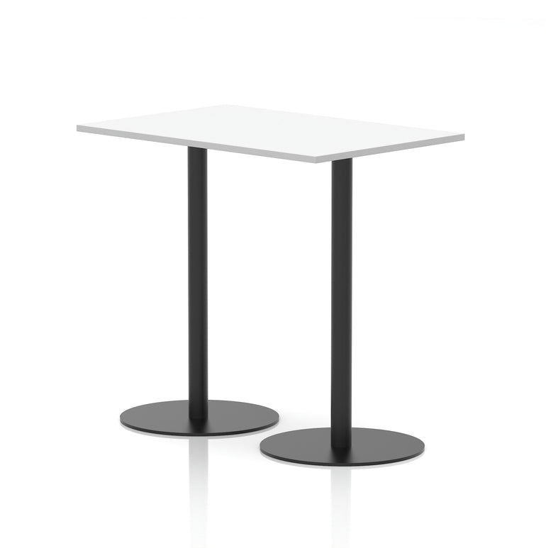 Italia Rectangular Poseur Table Black Leg