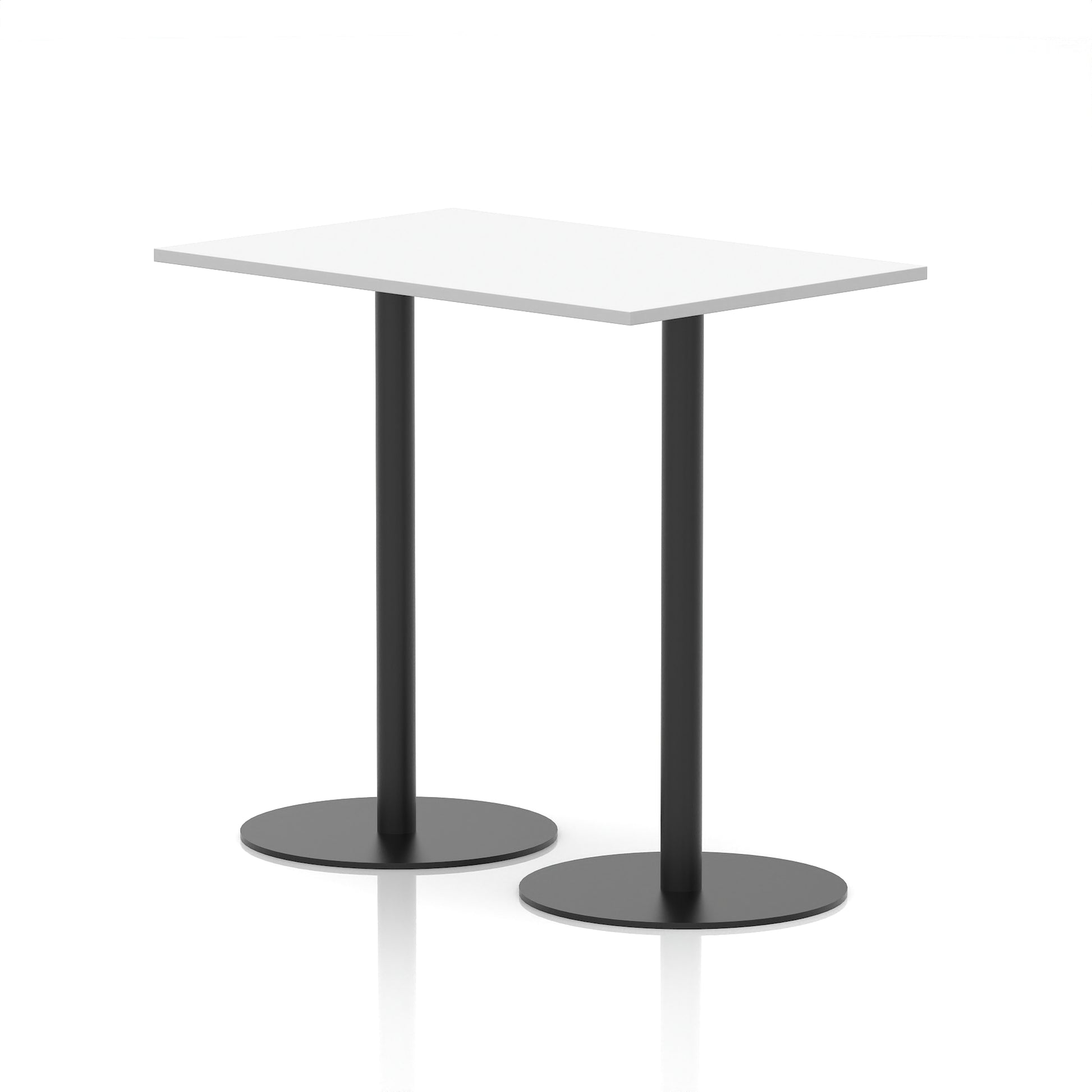 Italia Rectangular Poseur Table Black Leg