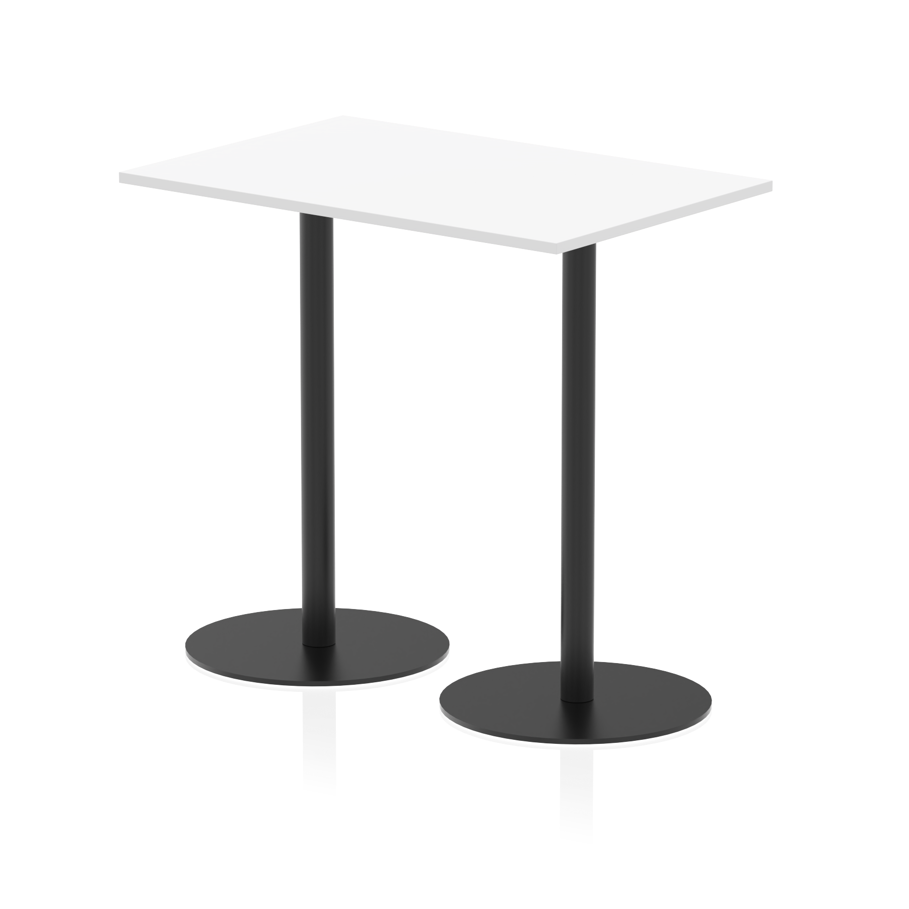 Italia Rectangular Poseur Table Black Leg