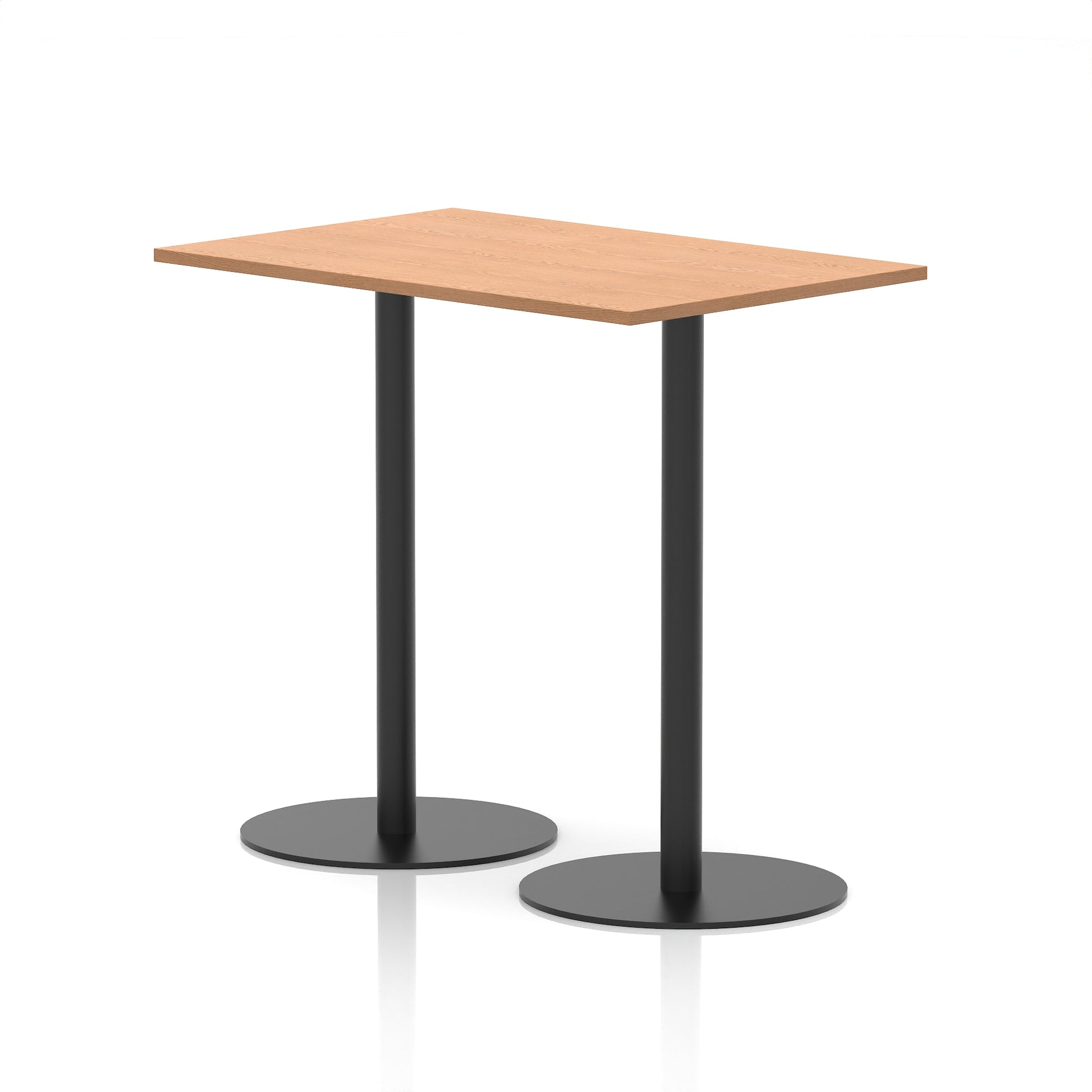 Italia Rectangular Poseur Table Black Leg