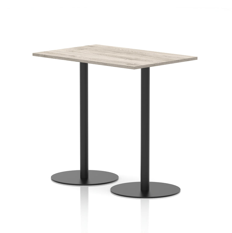 Italia Rectangular Poseur Table Black Leg