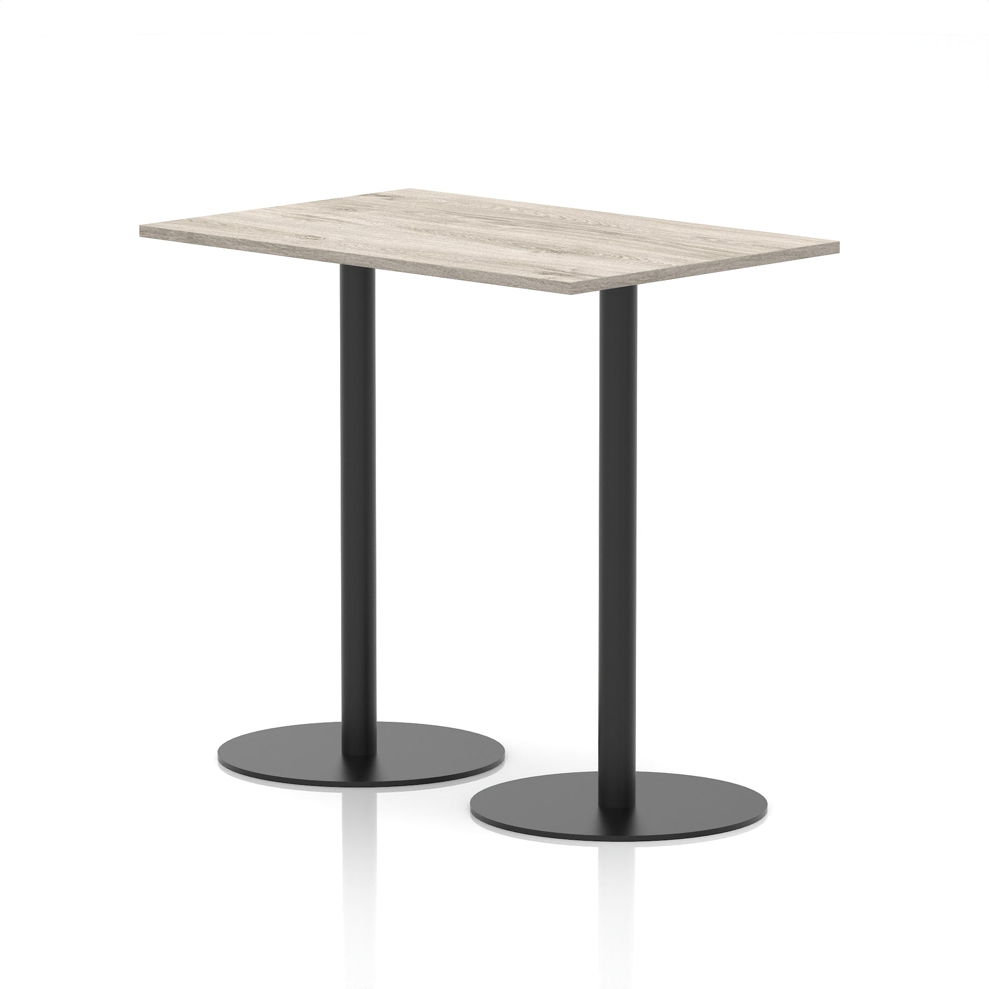 Italia Rectangular Poseur Table Black Leg