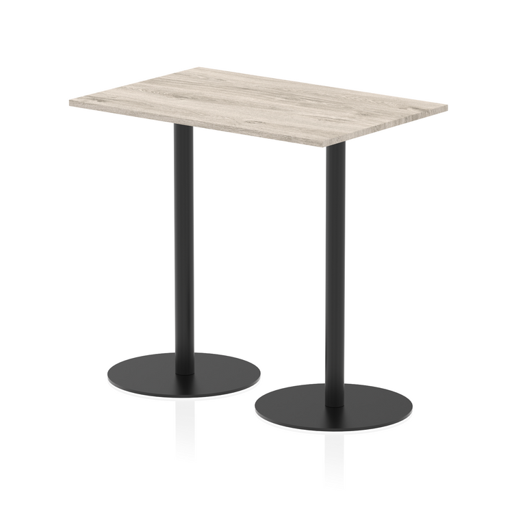 Italia Rectangular Poseur Table Black Leg