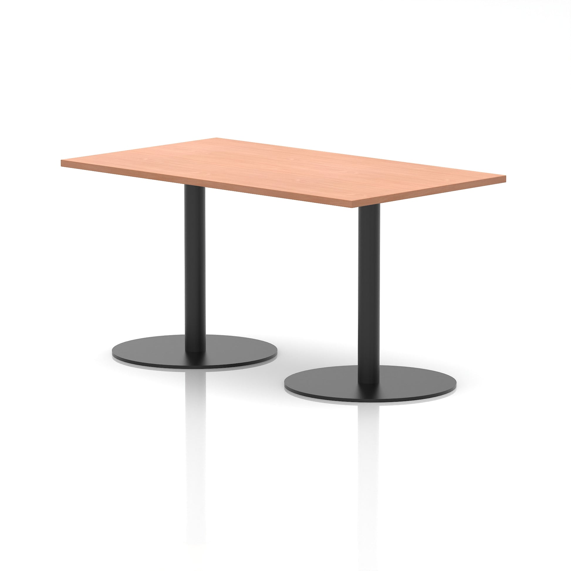 Italia Rectangular Poseur Table Black Leg