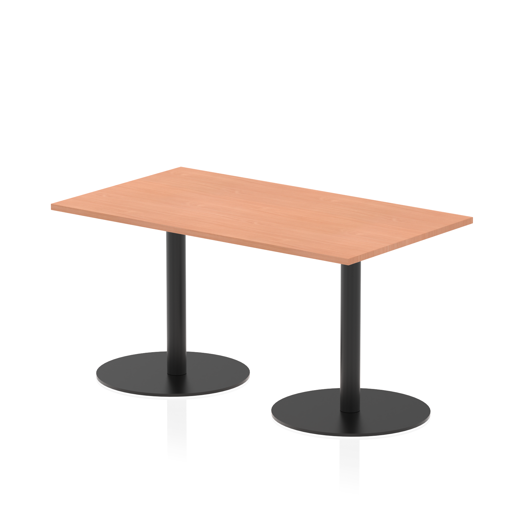 Italia Rectangular Poseur Table Black Leg