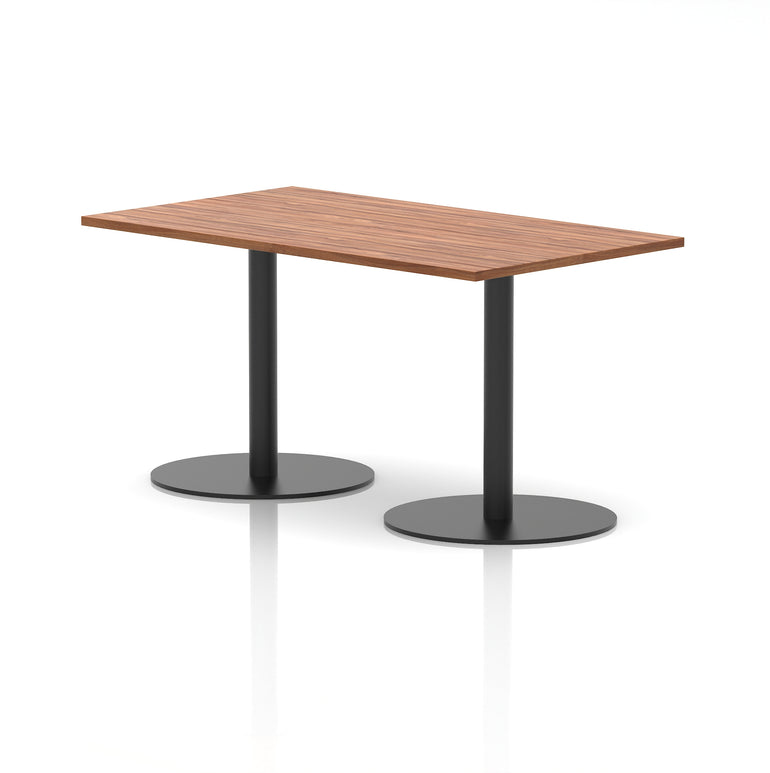 Italia Rectangular Poseur Table Black Leg