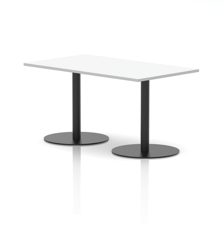 Italia Rectangular Poseur Table Black Leg