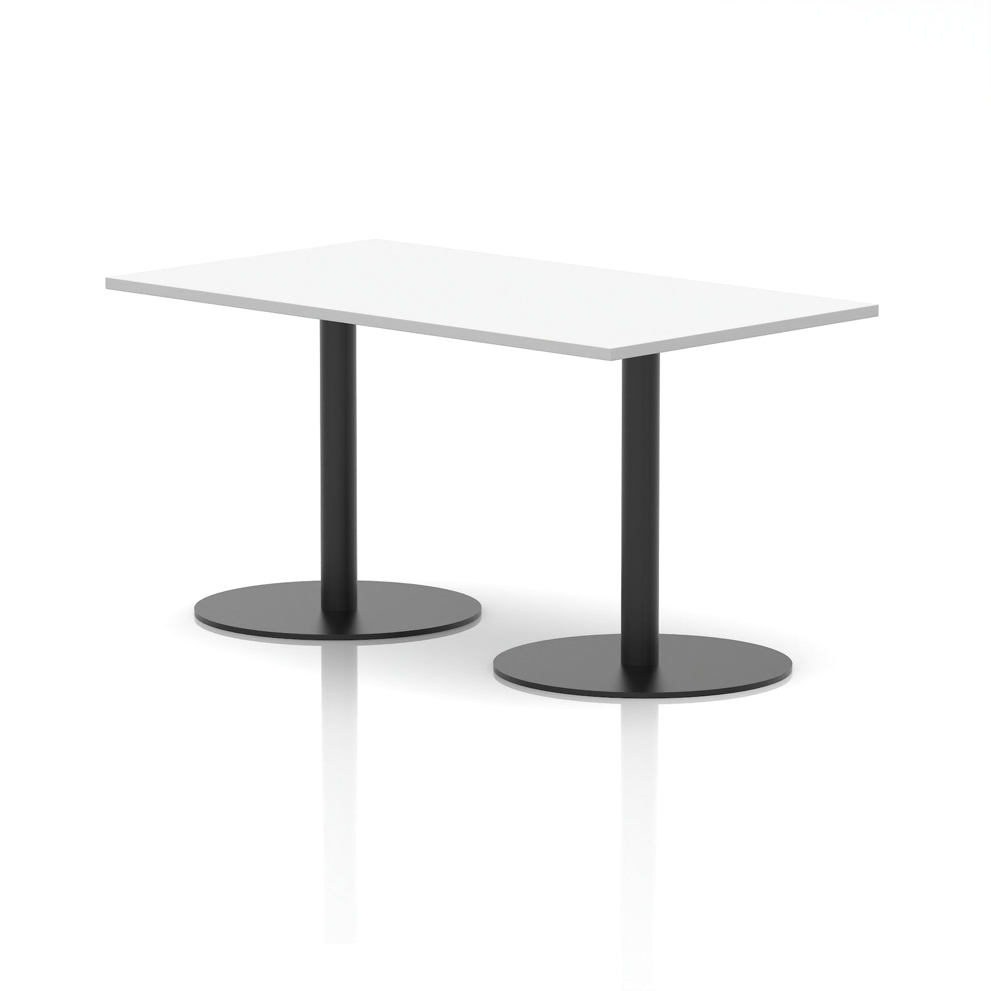 Italia Rectangular Poseur Table Black Leg