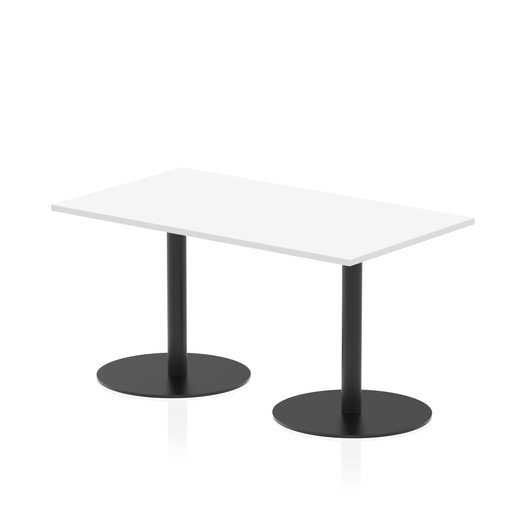 Italia Rectangular Poseur Table Black Leg