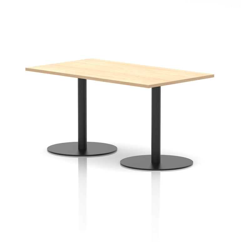 Italia Rectangular Poseur Table Black Leg