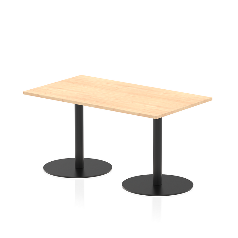 Italia Rectangular Poseur Table Black Leg