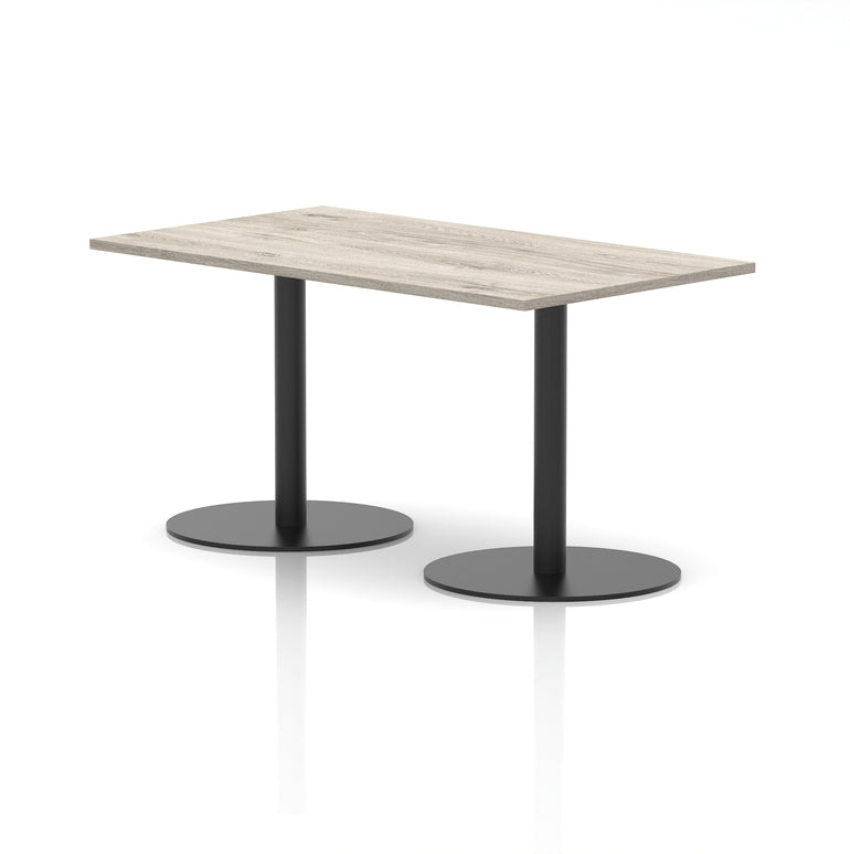 Italia Rectangular Poseur Table Black Leg