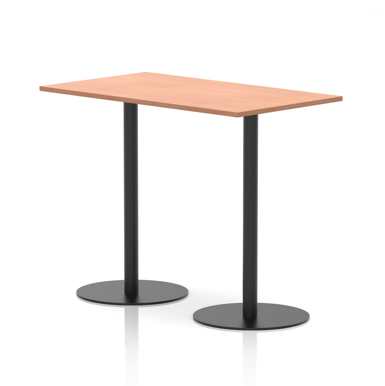 Italia Rectangular Poseur Table Black Leg
