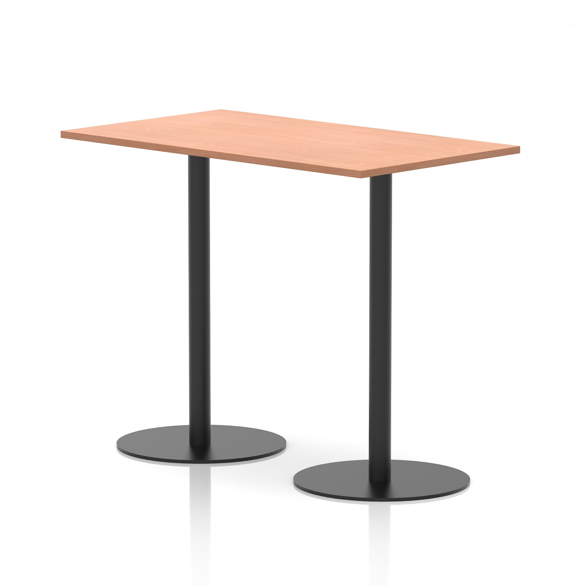 Italia Rectangular Poseur Table Black Leg