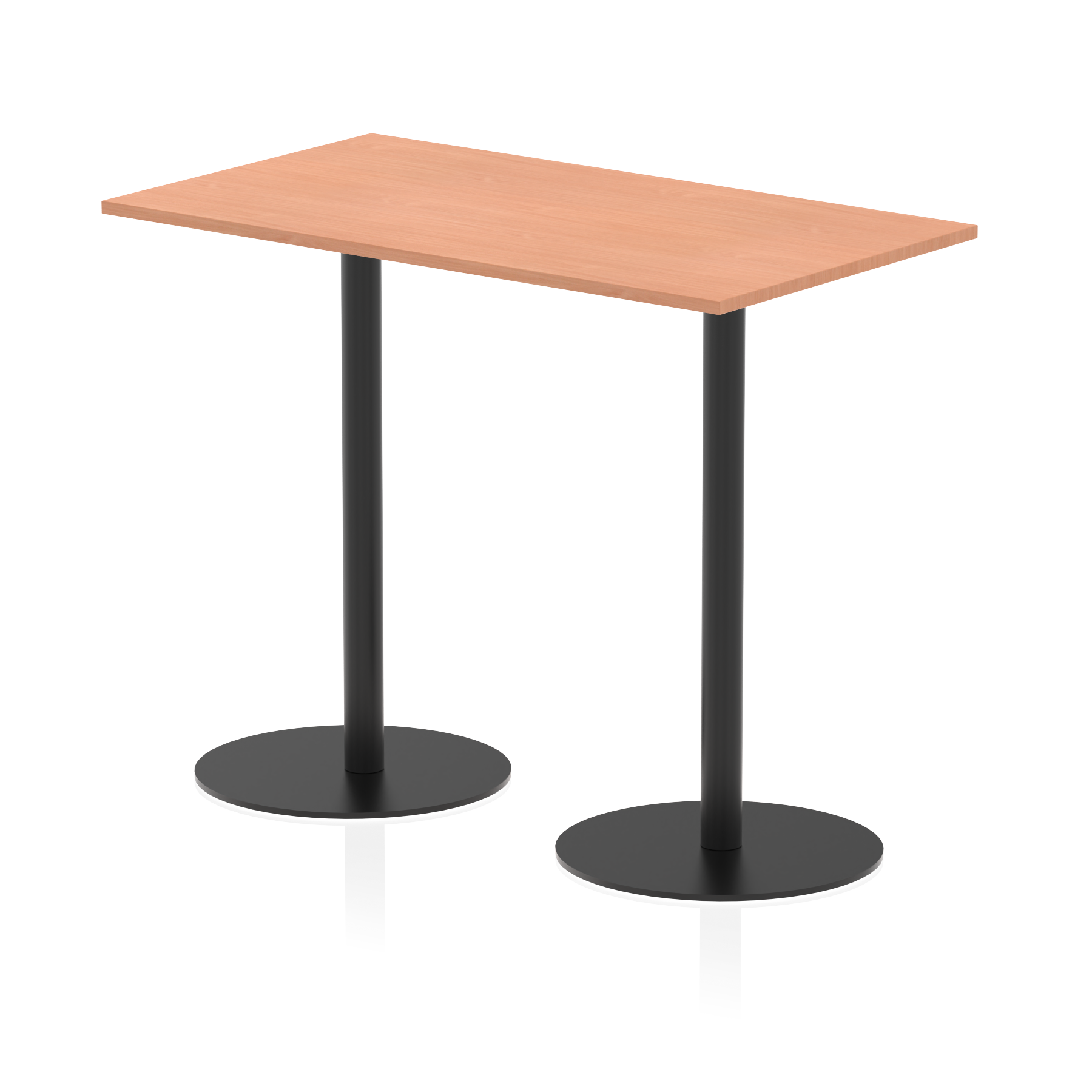 Italia Rectangular Poseur Table Black Leg