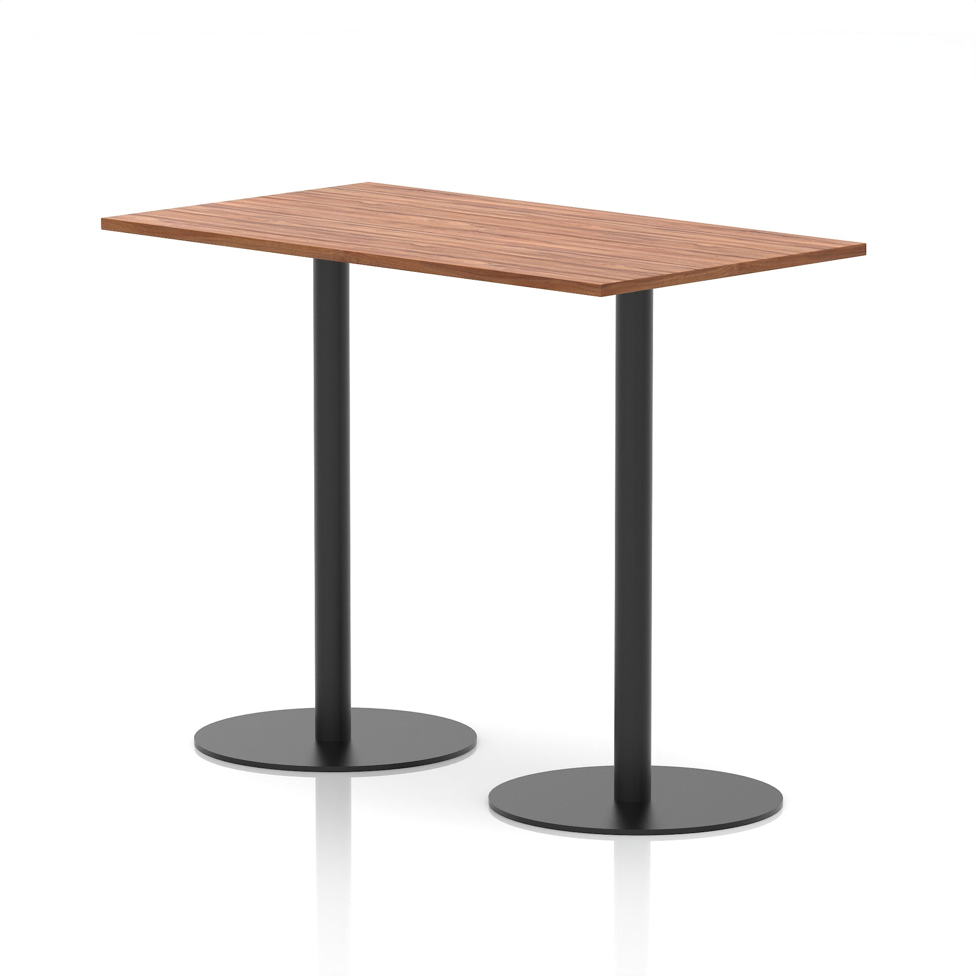 Italia Rectangular Poseur Table Black Leg