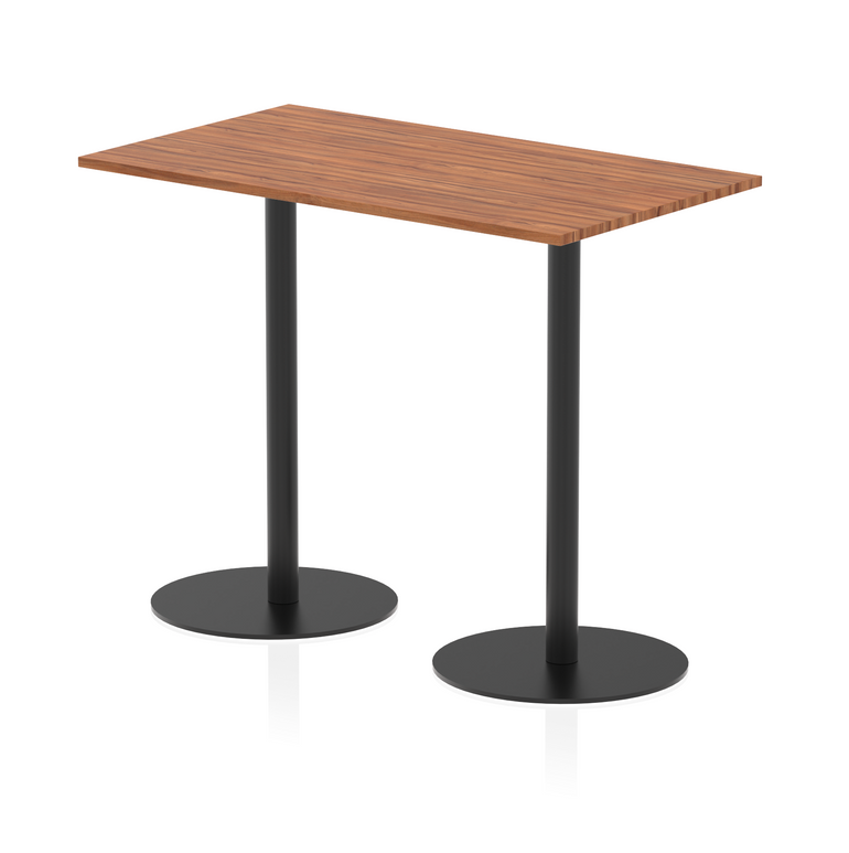 Italia Rectangular Poseur Table Black Leg