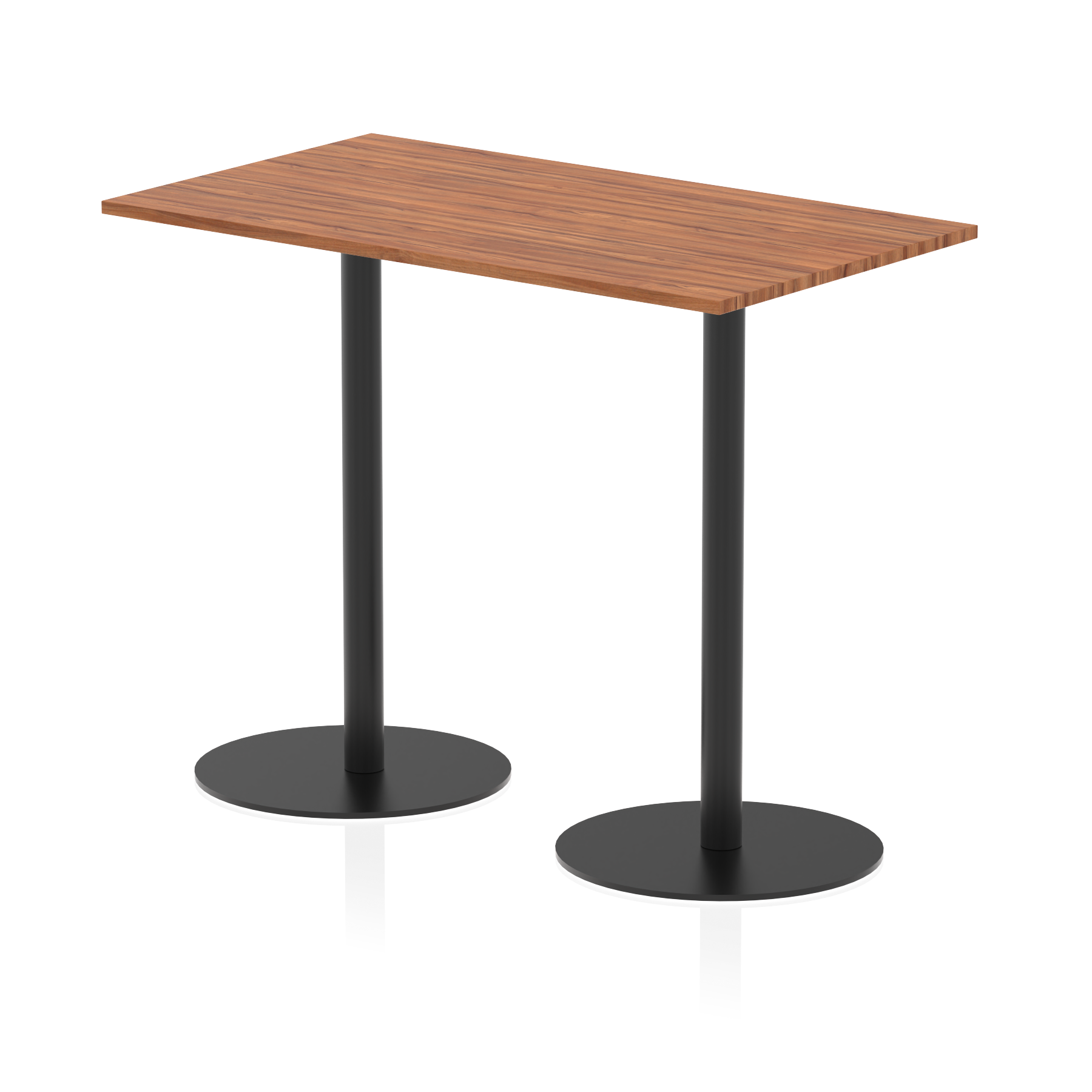 Italia Rectangular Poseur Table Black Leg