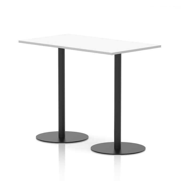 Italia Rectangular Poseur Table Black Leg